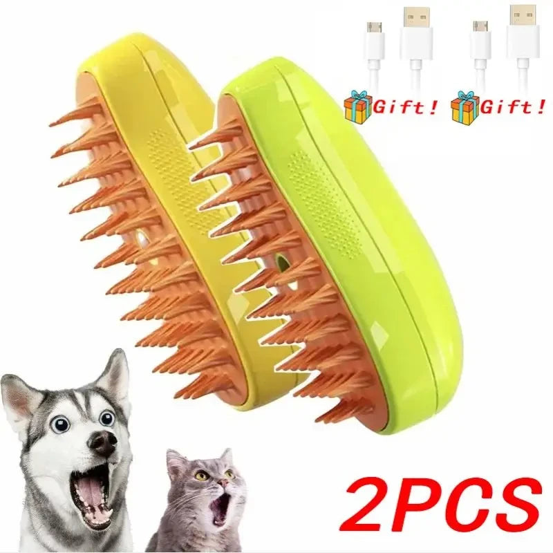 Self Cleaning Pet Steam Brush