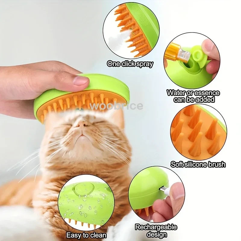 Self Cleaning Pet Steam Brush