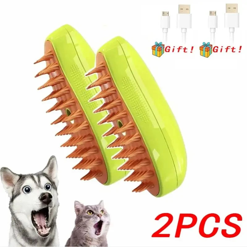 Self Cleaning Pet Steam Brush