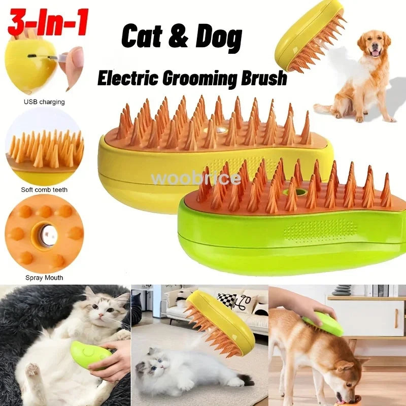 Self Cleaning Pet Steam Brush