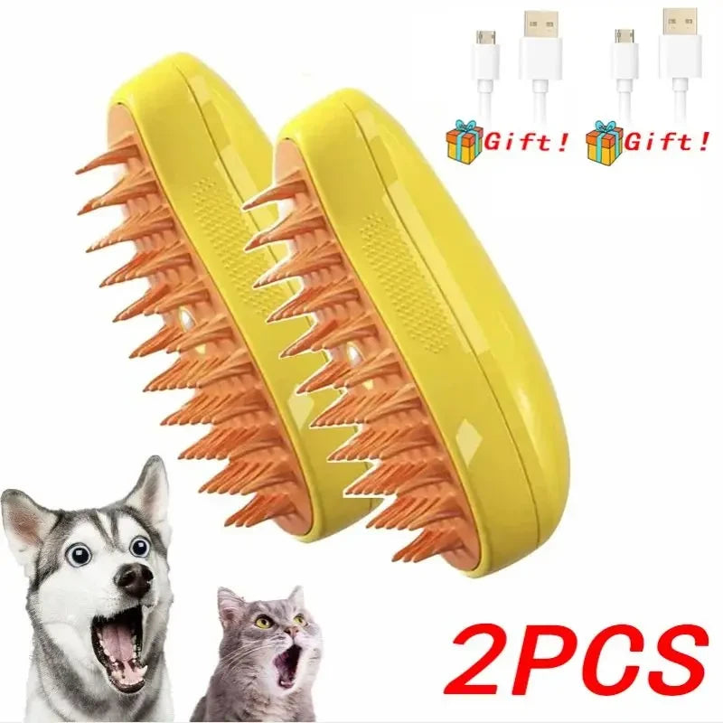 Self Cleaning Pet Steam Brush