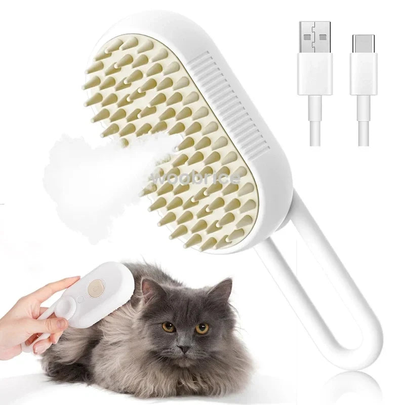 Self Cleaning Pet Steam Brush